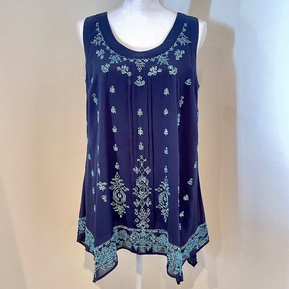 Sundance Bohemian Beaded Flowy Tunic Cover-Up